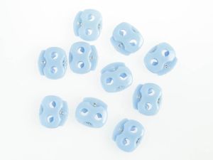 Kordelstopper für ca. 3 mm Kordeldurchmesser - 10 Stk - helles blau