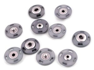 Druckknöpfe 21mm 6 Paar - grau