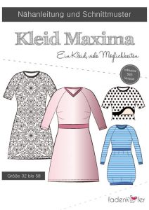 Papier-Schnittmuster Fadenkäfer MAXIMA Kleid Damen