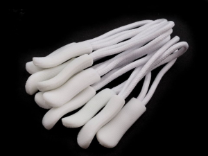 RV-Anhänger/Zipper Schlaufe 6,6 cm 10 Stück - weiß
