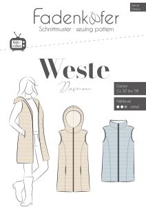 Papier-Schnittmuster Fadenkäfer Weste - Damen