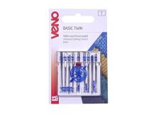 VENO Nähmaschinennadel Basic Twin 130/705  - 9 Stück - Mix