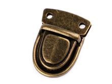 Steckverschluss / Mappenschloss 1 Stk. ca. 30 x 39 mm - altmessing