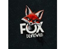 French Terry Swafing PANEL ca. 90 cm x 150 cm Fox Devils Wild by Thorsten Berger - schwarz