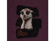 French Terry Swafing PANEL ca. 80 cm x 150 cm Stay Curious by Thorsten Berger - aubergine