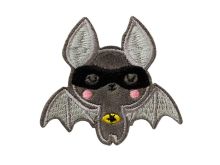 Applikation / Aufbügler - Superheld-Fledermaus - grau