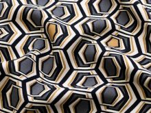 Twill Viskose - Hexagons - grau
