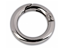 Karabiner Ring 2 Stück für Handtaschen/Schlüssel 18 mm - silberfarben