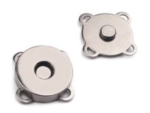 Magnetverschluss 4 Stk. ( 16 Teile ) zum Annähen Ø18 mm - schwarz