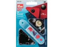 Prym NF-Druckknopf Anorak 15mm 10 Stück - schwarz