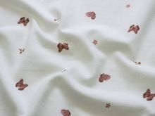 Jersey - Schmetterlinge - wollweiß