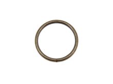 O-Ring Rundring 30 mm Metall - 2 Stück - altgold