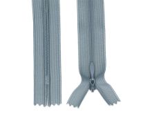 Reißverschluss nahtverdeckt nicht teilbar ca. 50 cm - taubenblau