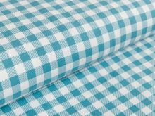 Jersey - Vichy-Karo 1 x 1 cm- blau/weiß