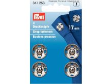 Prym 4 Annäh-Druckknöpfe MS 17 mm - silberfarben