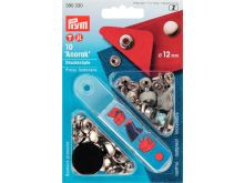 Prym 10 NF-Druckknopf Anorak MS 12 mm - silberfarben