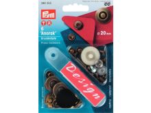 Prym 6 NF-Druckknopf Anorak Reifen MS 20 mm - altgoldfarben