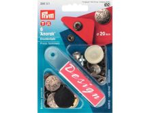 Prym 6 NF-Druckknopf Anorak Excursion MS 20 mm - mattsilberfarben