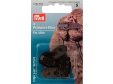 Prym 2 Pelzhaken-Clips - braun