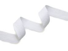 Twillband Baumwollköperband ca. 20 mm - uni weiß