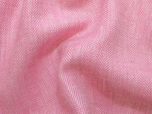 Leinen Baumwolle Fischgrätmuster gewebt - meliert - fuchsia