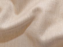 Leinen Baumwolle Fischgrätmuster gewebt - meliert - beige