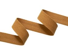 Twillband Baumwollköperband ca. 20 mm - uni karamell