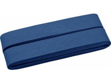Hochwertiges Schrägband Baumwolle gefalzt 20 mm - 5 Meter Coupon - uni mitternachtsblau