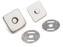 Magnetverschluss 4 Stk. ( 16 Teile ) 18 x 18 mm rechteckig - nickel