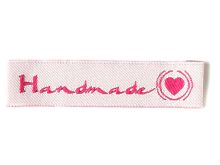 VENO 2 Stück Webetiketten - Handmade - rosa