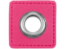 Ösen Patches für Kordeln VENO Lederimitat pink