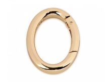 Karabiner Ring oval 1 Stück für Handtaschen/Schlüssel 28 x 38 mm - goldfarben
