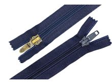 Zweiwegereißverschluss nicht teilbar 62 cm - navy