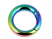 Karabiner Ring 1 Stück für Handtaschen/Schlüssel 37 mm - regenbogen