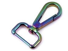 Karabinerhaken Metall - 1 Stück ca. 25 mm - regenbogen