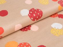Webware Leinen Viskose Milliblu´s - Kreise - beige