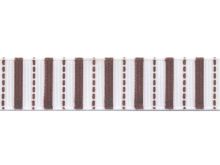 Riley Blake Ripsband Stripes weiß-braun 16mm