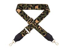 DIY Taschengurt-Schulterriemen 40 mm verstellbar - Animalprint - olive