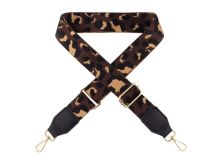 DIY Taschengurt-Schulterriemen 40 mm verstellbar - Animalprint - braun