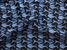 Swimwear Jersey Badestoff - Fische - blau