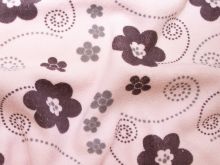 Stretch Frottee - Blümchen - rosa