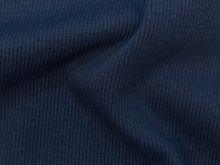 Feinripp Jersey - uni - dunkles blau
