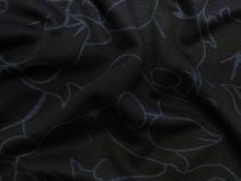 Jersey Punta di Roma - abstraktes Muster - schwarz - dunkelblau
