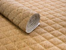 Kork Coupon ca. 50 cm x 65 cm - Rautenmuster nahtgesteppt - gold