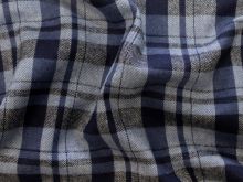 Baumwoll Flanell "Maverick" Swafing - Karomuster - blau