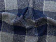 Baumwoll Flanell "Maverick" Swafing - Karomuster - blau