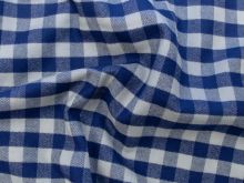 Baumwoll Flanell - Karomuster - blau