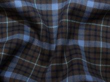 Leichter portugiesischer Flanell - Karomuster - braun - blau