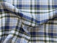 Leichter portugiesischer Flanell - Karomuster - blau