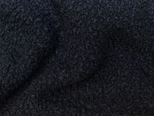 Bouclé Mantelstoff  - uni - dunkelblau